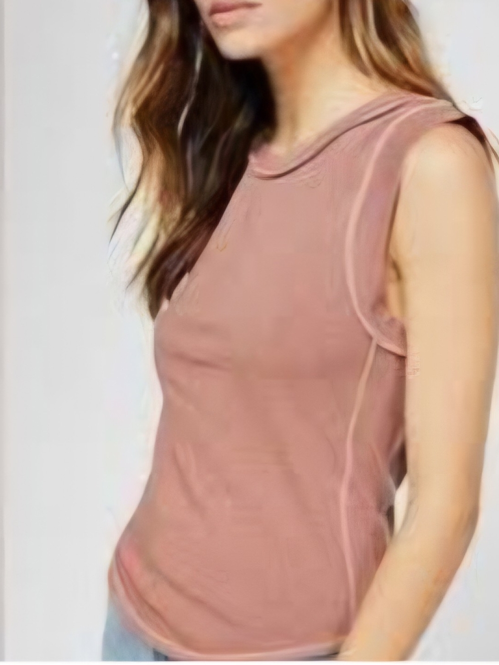 Free People Rose Mauve Tank 100% Cotton Size XS